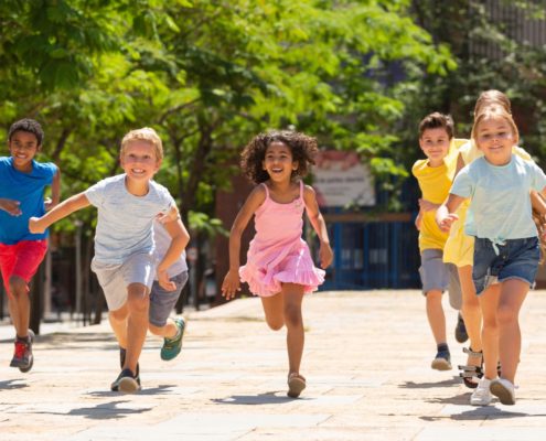 Children engage in physcial activities at Tessa Summer Camp.